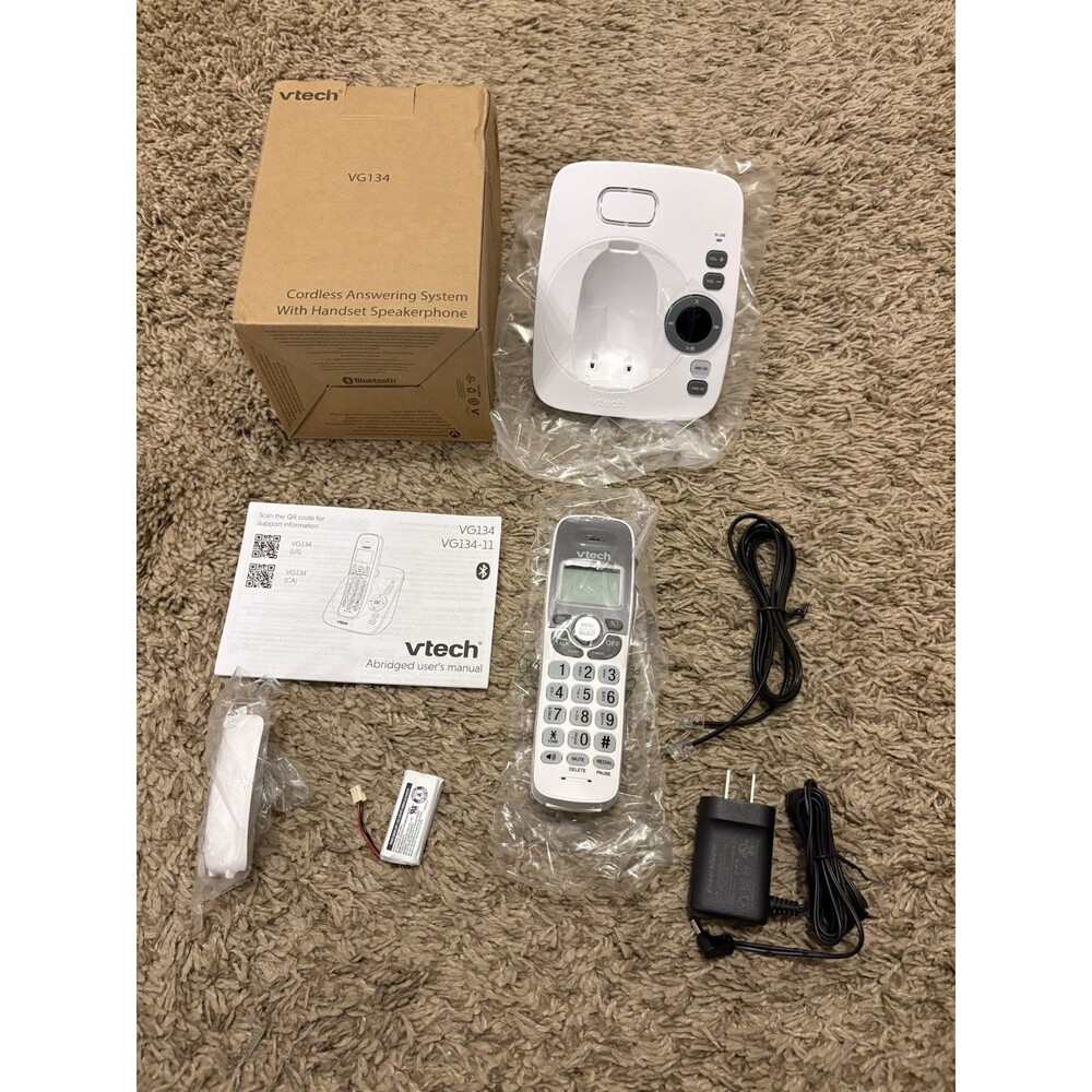 VTech VG134 DECT 6.0 Cordless Phone w/ Answering System Backlit Display
